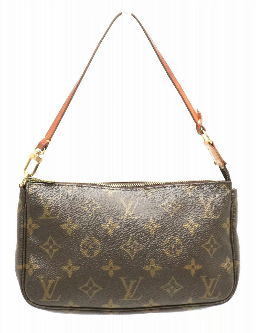 Louis Vuitton Monogram Pochette Accessoires Pouch Handbag Canvas Brown